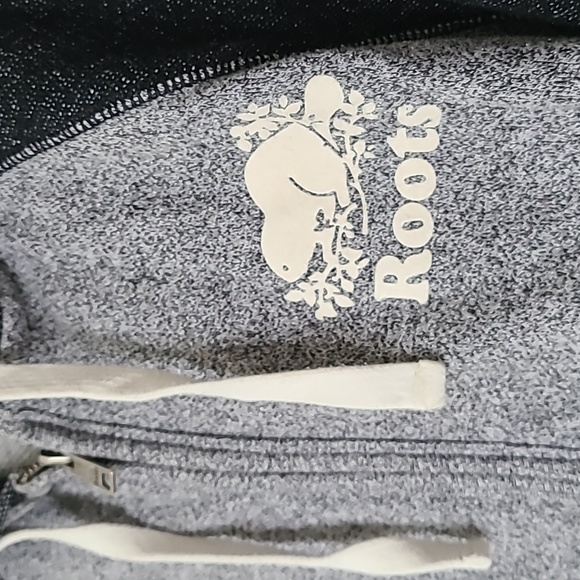 ROOTS zipper hoodie Black Merle & grey Medium - Picture 4 of 5